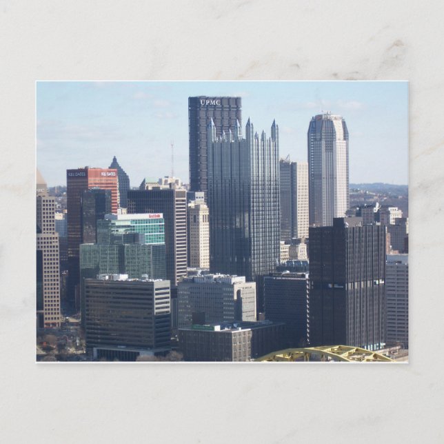 Carte Postale Centre-ville de Pittsburgh (Devant)