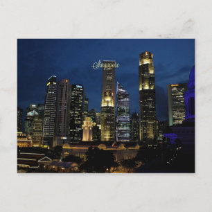 Carte Postale Centre-ville de Singapour