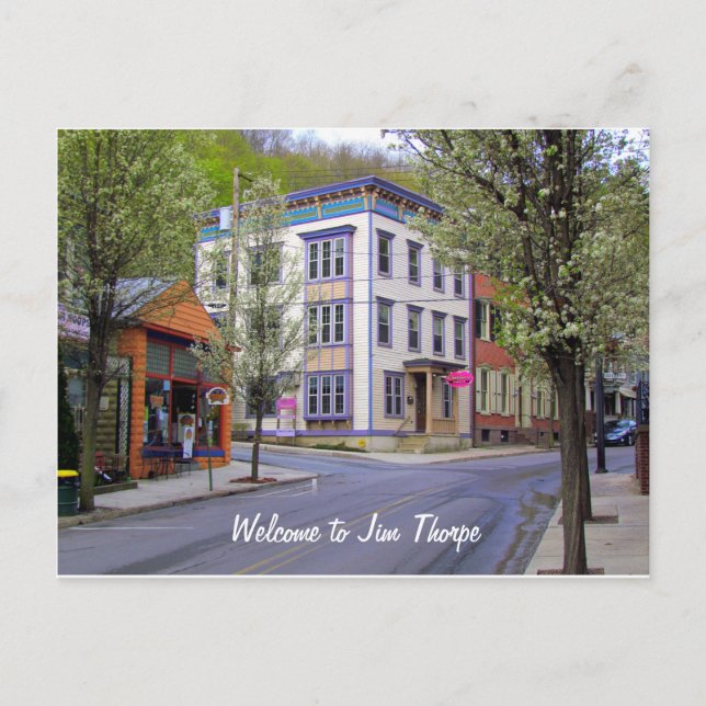 Carte Postale Centre-ville Jim Thorpe, PA (Devant)