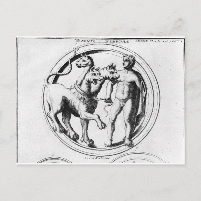 Carte Postale Cerberus nommé par Hercules (Devant)