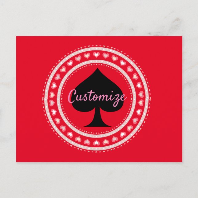 Carte Postale Cercle Coeurs Black Spade Thunder_Cove (Devant)