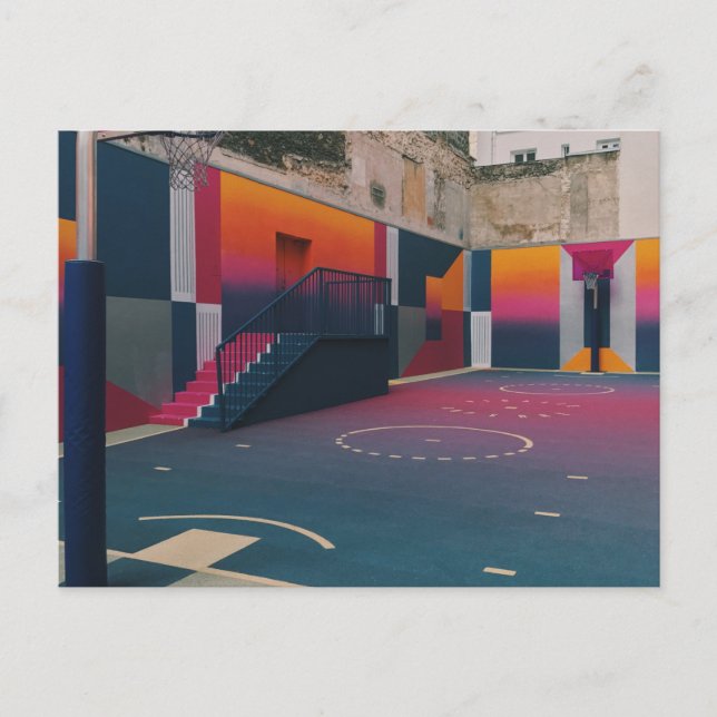 Carte Postale Cercle de basketball (Devant)