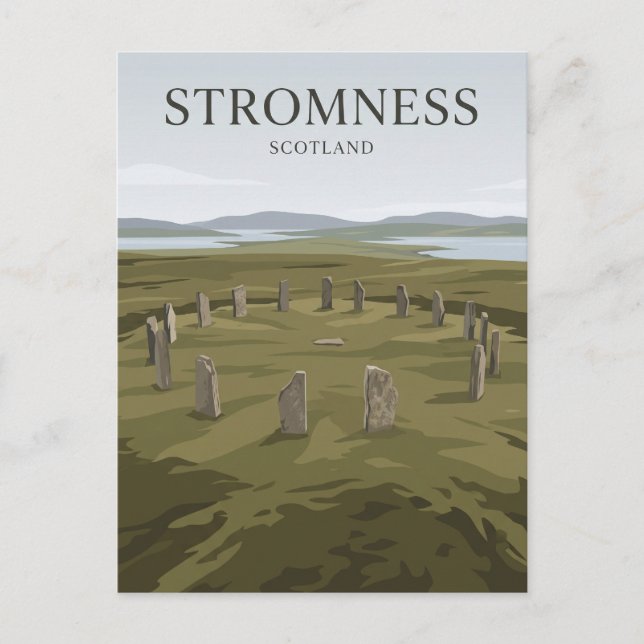 Carte Postale Cercle de Brodgar Écosse (Devant)