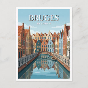 Carte Postale Cercle de canaux de Bruges Belgique