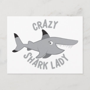 Carte Postale cercle de dame de requin fou