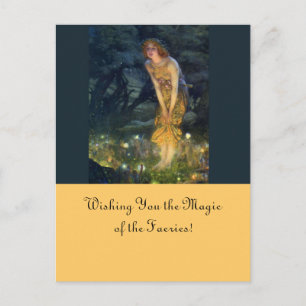 Carte Postale Cercle de fées de la veille du milieu de l'été