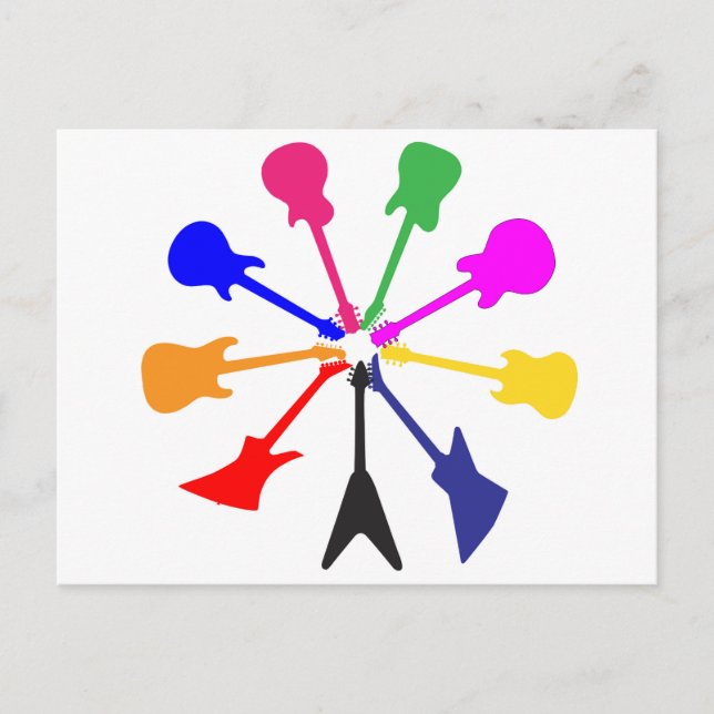 Carte Postale Cercle De Guitares (Devant)