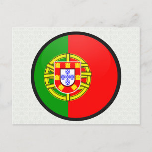 Carte Postale Cercle du drapeau de qualité portugaise