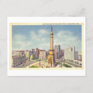 Carte Postale Cercle du Monument et Mémorial de guerre à Indiana