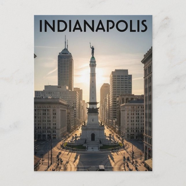 Carte Postale Cercle du Monument Indiana Indianapolis (Devant)