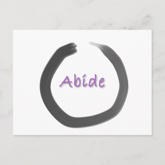 Carte Postale Cercle Enso Bouddhiste Abide Zen (Devant)