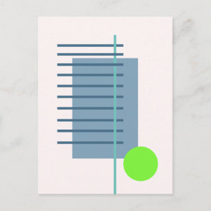 Carte Postale Cercle flottant 7 Dessin abstrait géométrique