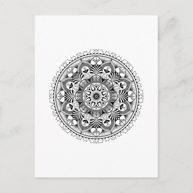 Carte Postale Cercle Mandala (Devant)