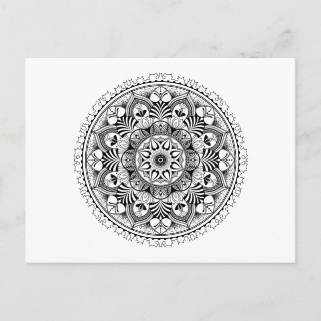 Carte Postale Cercle Mandala (Devant)