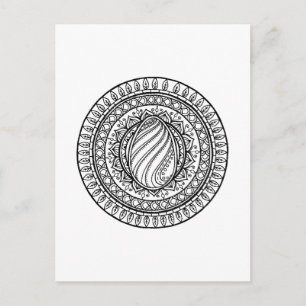 Carte Postale Cercle Tribal Doodle
