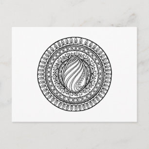 Carte Postale Cercle Tribal Doodle