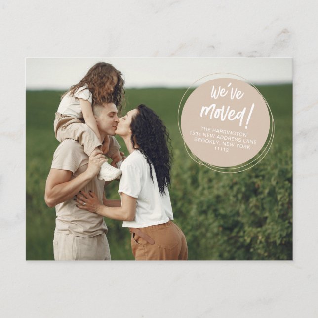 Carte Postale Cercles Abstraits modernes Photo Moving (Devant)
