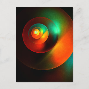 Carte Postale Cercles colorés Motif d'art Abstrait moderne #18