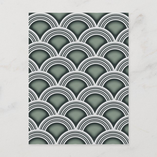 Carte Postale Cercles concentriques Art déco (Devant)
