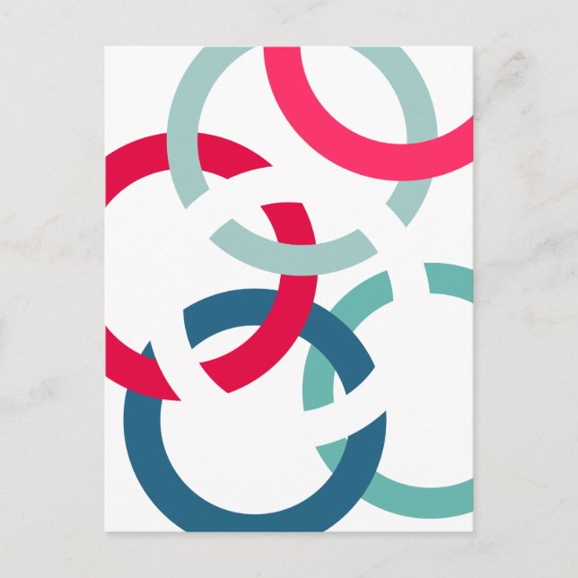 Carte Postale Cercles Enlacés (Devant)