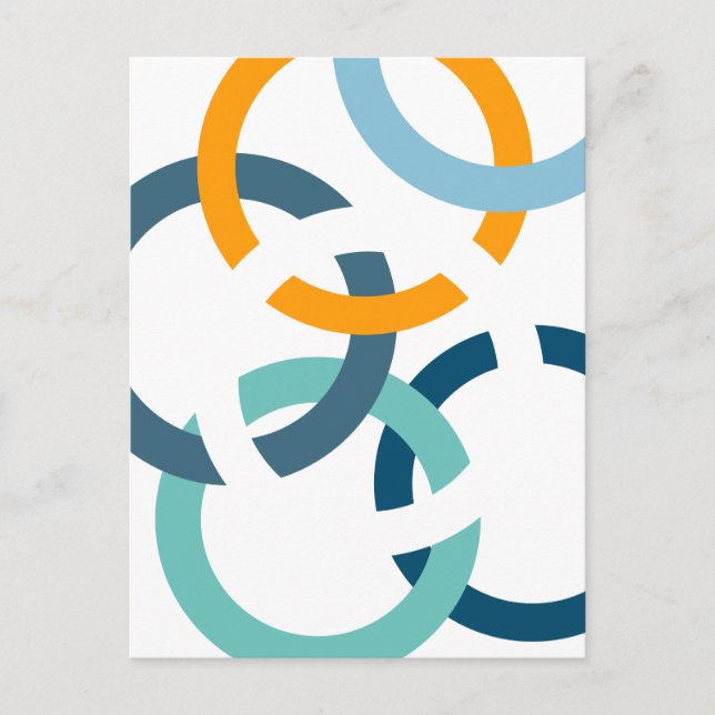 Carte Postale Cercles Enlacés (Devant)