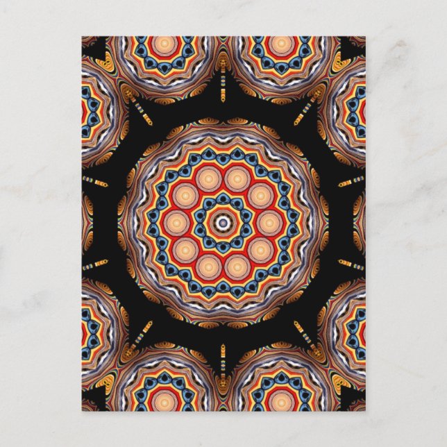 Carte Postale Cercles Kaleidoscope (Devant)