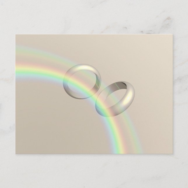 Carte Postale Cercles Mariages arc-en-ciel (Devant)