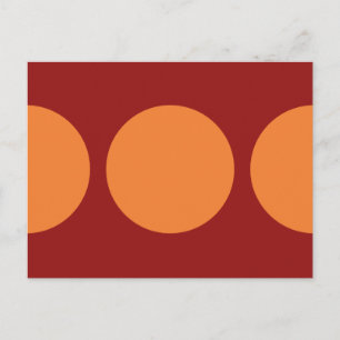 Carte Postale Cercles orange sur rouge
