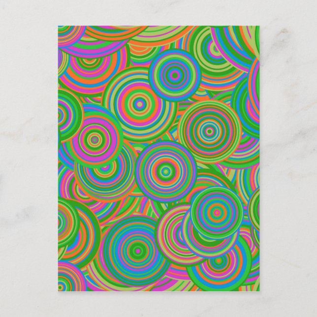 Carte Postale cercles rétro (Devant)