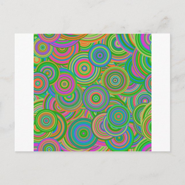 Carte Postale cercles rétro (Devant)