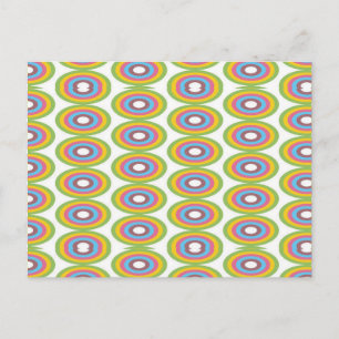 Carte Postale Cercles rétro motif