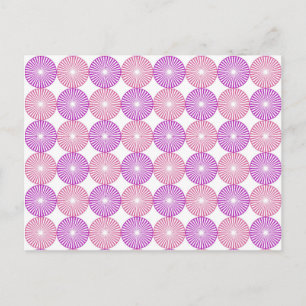Carte Postale Cercles rose et violet motif