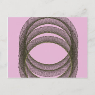 Carte Postale cercles se chevauchant dans l'arrière - plan viole