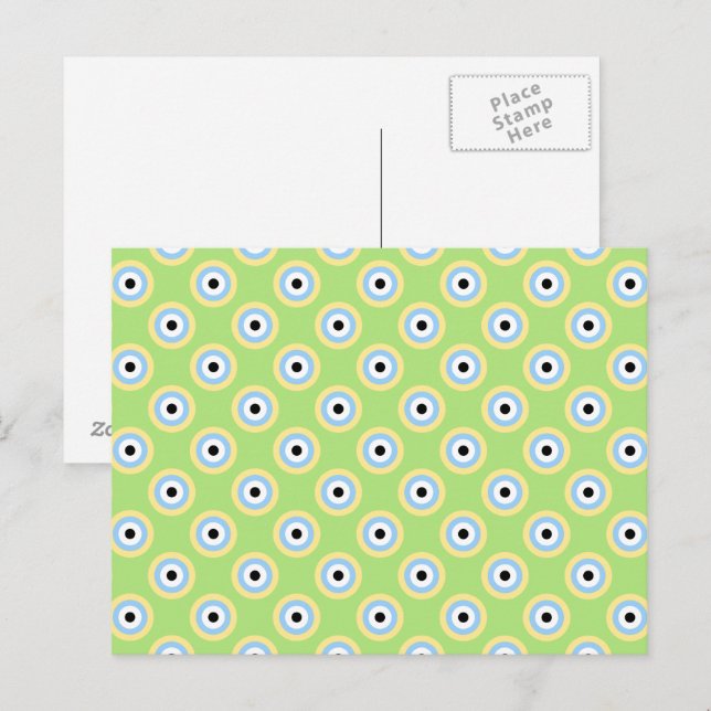 Carte Postale Cercles verts combinés par Shirley Taylor (Devant / Derrière)