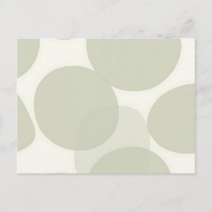 Carte Postale Cercles verts pâles minimalistes Motif abstrait