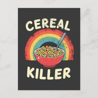 Carte Postale Céréales Killer Mens Food Pun True Crime