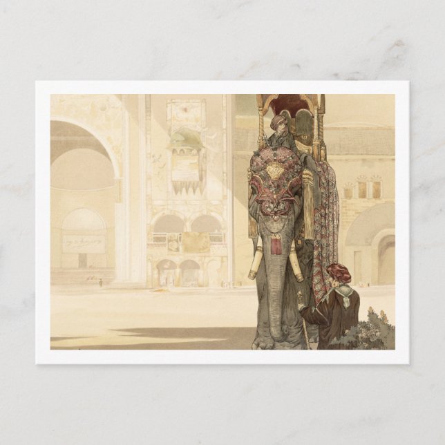 Carte Postale Ceremonial Elephant, from 'Le Jeune Book' by Rud (Devant)