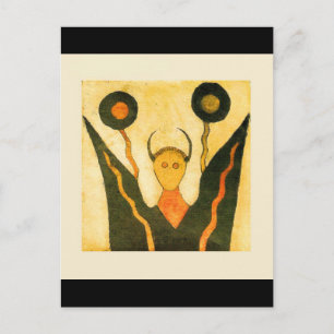 Carte Postale Cérémonie amérindienne de carré Hand Drum