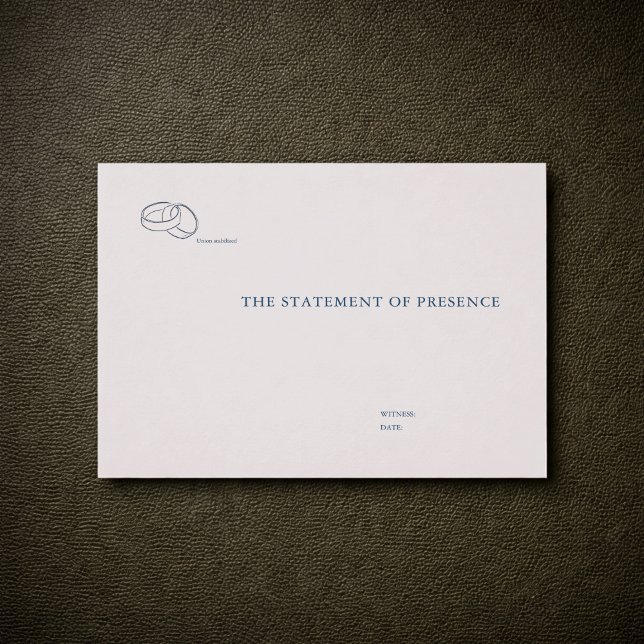 Carte Postale Cérémonie Civile | Déclaration de Mariage Non Trad (Civil ceremony witness postcard)