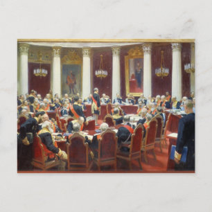 Carte Postale Cérémonie de la séance du Conseil d'État