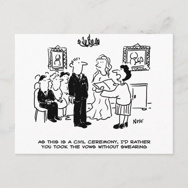 Carte Postale Cérémonie des Mariages civils dans un bureau d'enr (Devant)