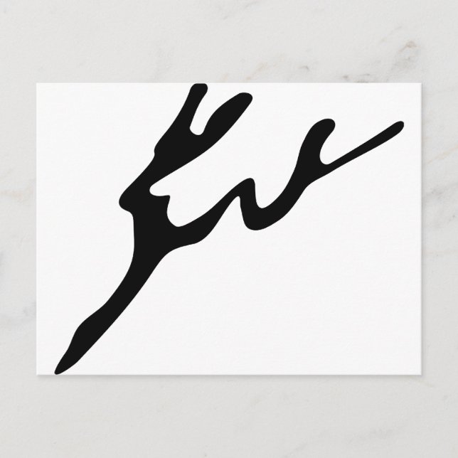 Carte Postale Cerf Abstrait (Devant)