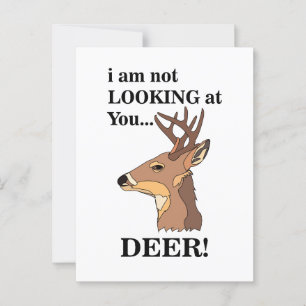 Carte Postale Cerf bois drôle
