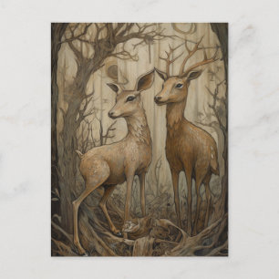 Carte Postale Cerf dans les bois