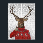 Carte Postale Cerf dans Ski Sweater 2<br><div class="desc">Animaux</div>
