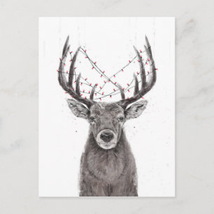 Carte Postale Cerf de Noël