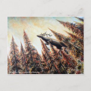 Carte postale - Cerf qui saute