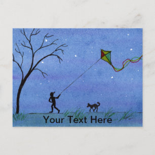 Carte Postale Cerf-volant de nuit