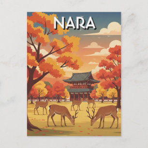Carte Postale Cerfs dans le parc de Nara au Japon