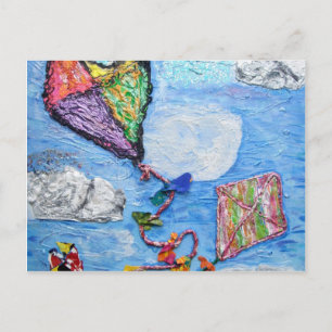 Carte Postale cerfs-volants nuages et rêves